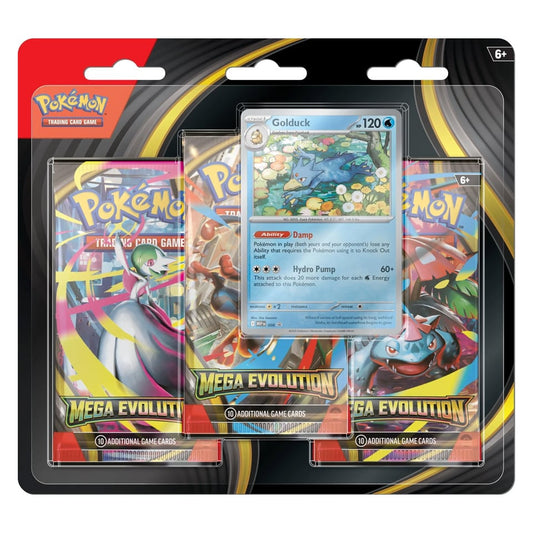Blister 3 Buste D'Espansione Pokémon Megaevoluzione - Golduck - ITA -
