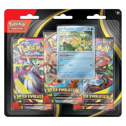 Blister 3 Buste D'Espansione Pokémon Megaevoluzione - Psyduck - ITA -