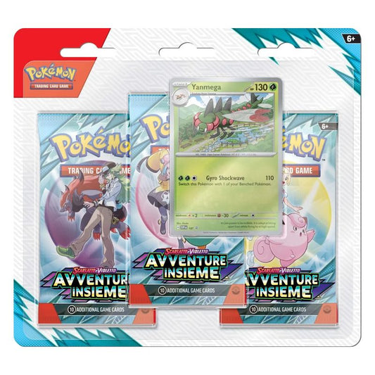 Blister 3 Buste D'Espansione Pokémon Avventure Insieme - Yanmega - ITA -
